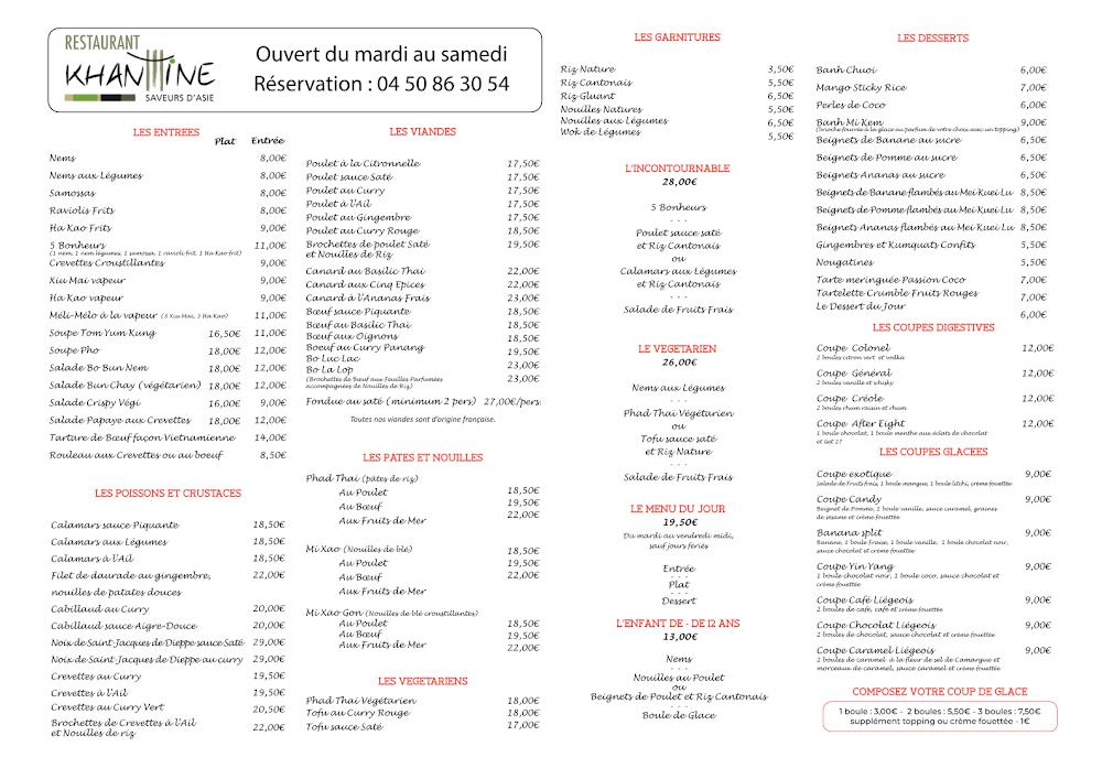 Khantine - Menu Image 2